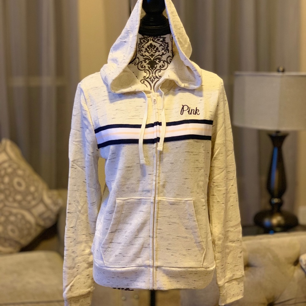 VS PINK FULL ZIP HOODIE - NEW ONLINE PACKAGING